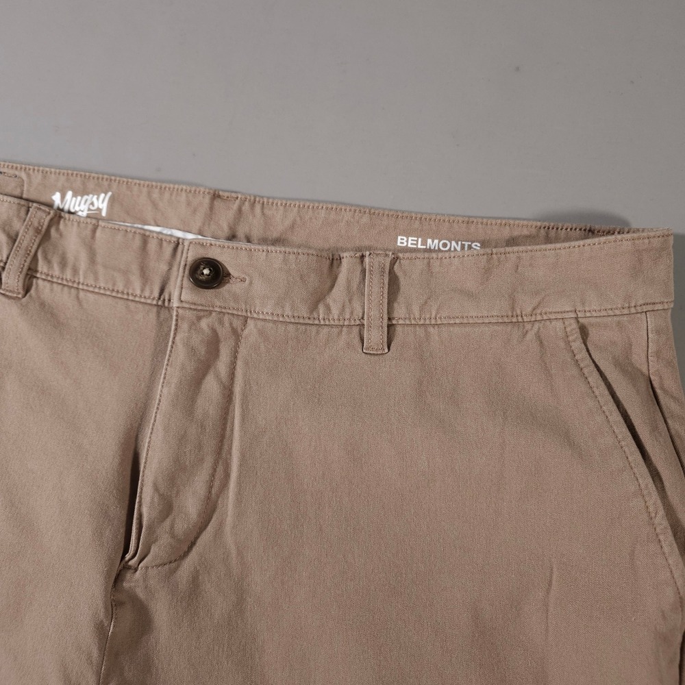 Mugsy Belmonts Chinos Mens 40x30 Tan Stretch‎ Cotton Rayon Spandex Pants